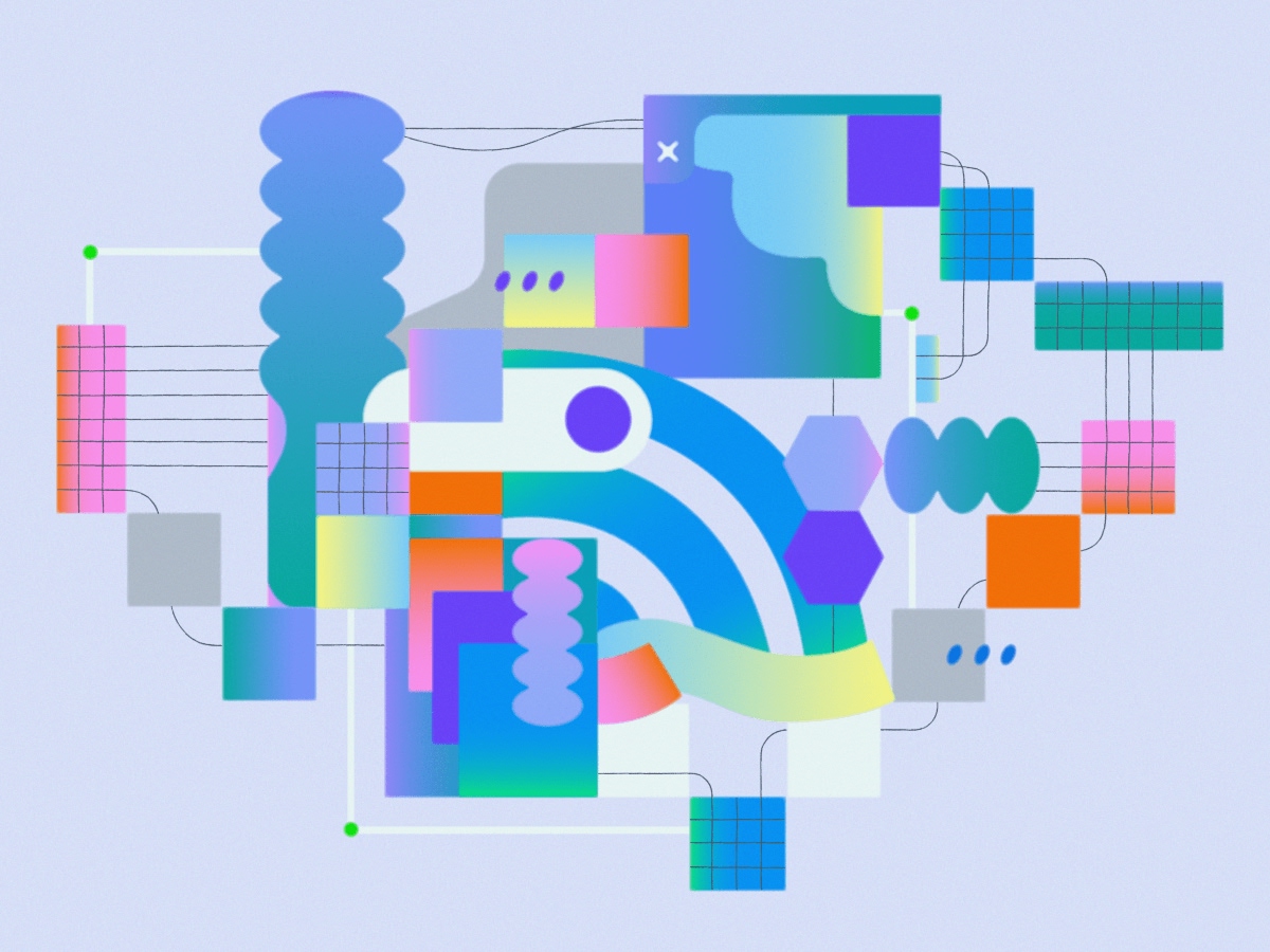 Ilustração conceptual da AWS sobre a ligação entre componentes de uma plataforma cloud