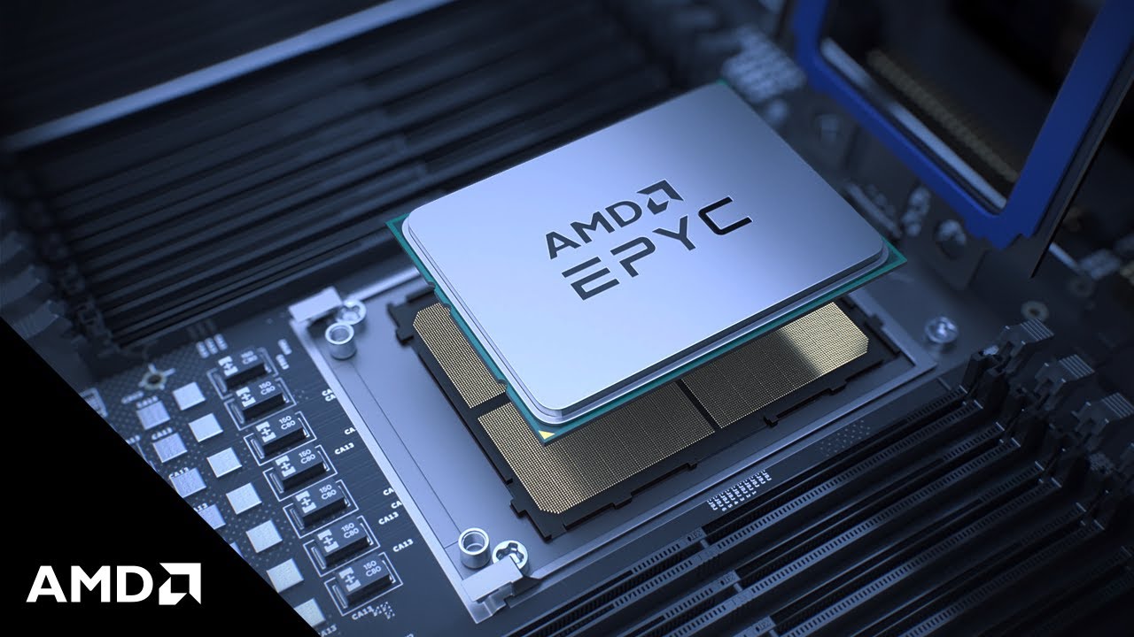 Render do processador AMD EPYC Venice (Zen 6) em placa de servidor