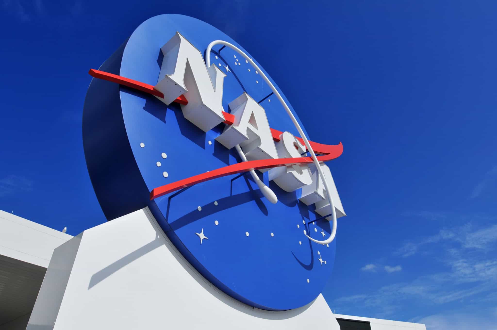 Logótipo da NASA numa das suas instalações