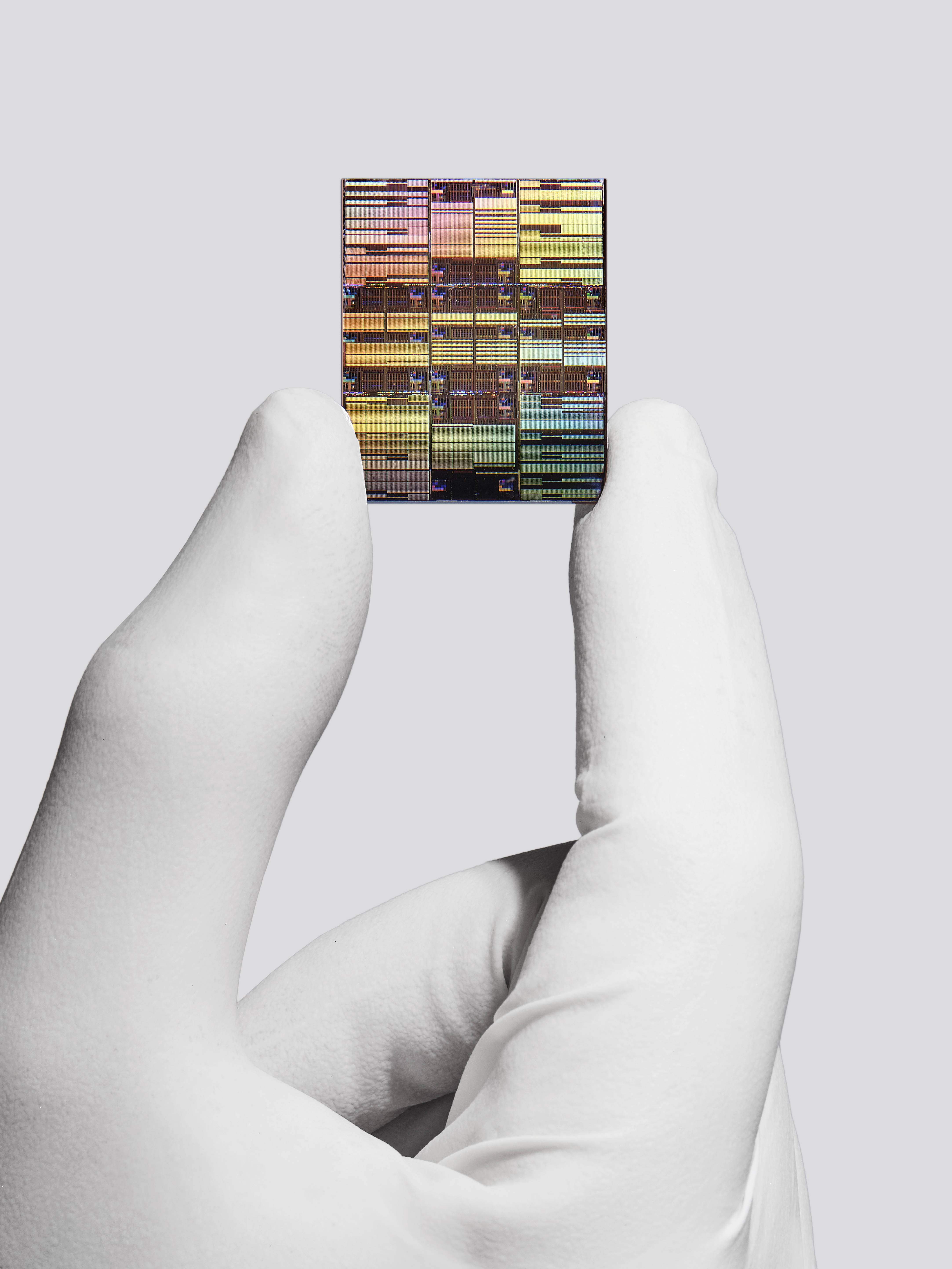 Chip sub-1nm da IBM — 100 mil milhões de transístores do tamanho de uma unha. Crédito: IBM Research