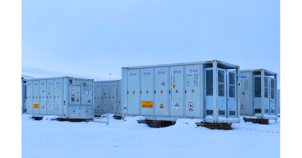 Contentores industriais de armazenamento de energia por bateria