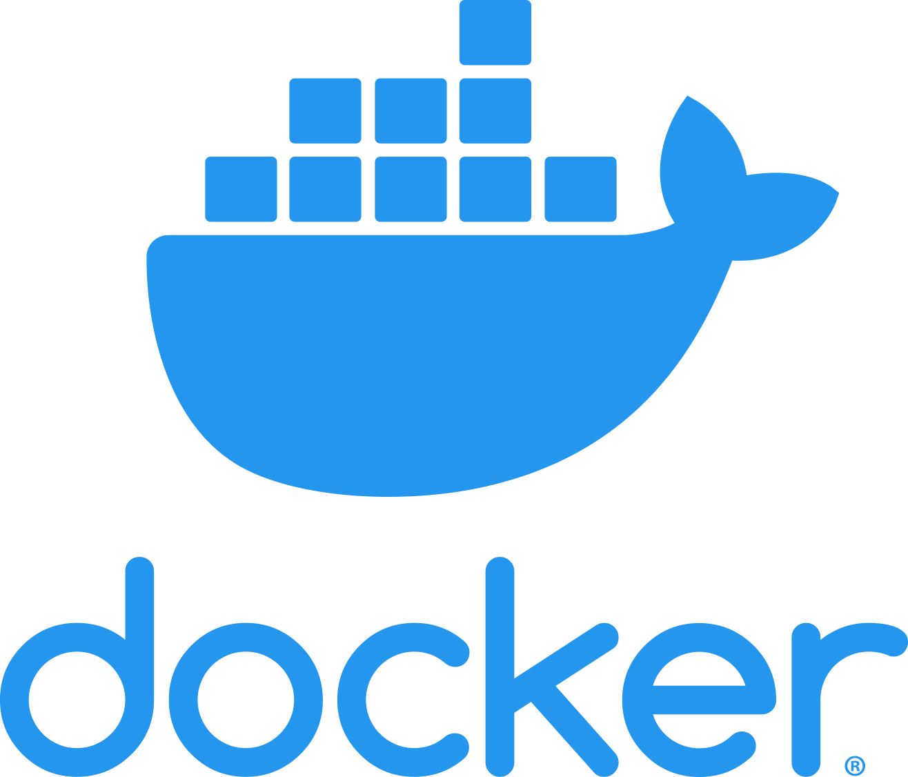 Logótipo do Docker — a baleia Moby Dock que representa a plataforma de contentores